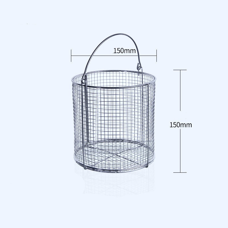 Round sterilisation baskets, stainless steel