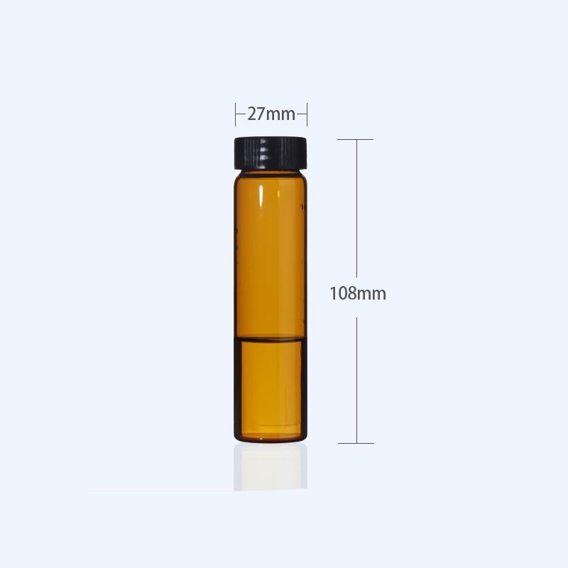 100 pcs/pack Sample vials with thread, Brown glass, capacity 1 to 60 ml