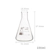 Erlenmeyer, gargalo estreito, 50 ml a 10.000 ml Laborxing