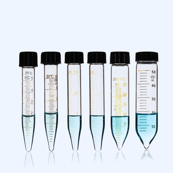 Zentrifugenglasröhrchen mit konischem Boden und Schraubverschluss, Fassungsvermögen 5 bis 50 ml, 10 Stk./Pack Laborxing