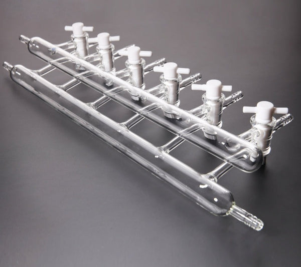 Double bank vacuum manifold, ports 3 to 6 ,Schlenk line Laborxing