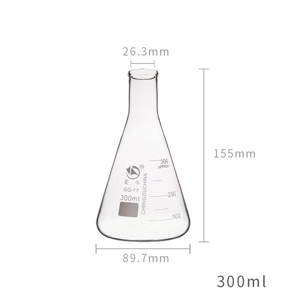 Erlenmeyer, gargalo estreito, 50 ml a 10.000 ml Laborxing