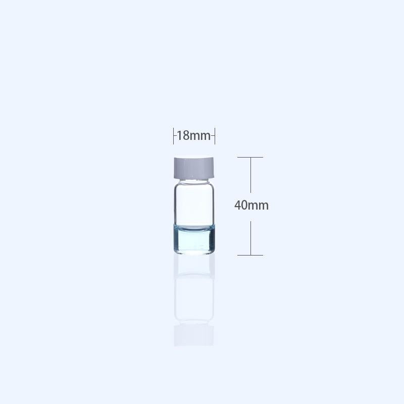 100 pcs/pack Sample vials with thread, Clear glass, capacity 1 to 60 ml