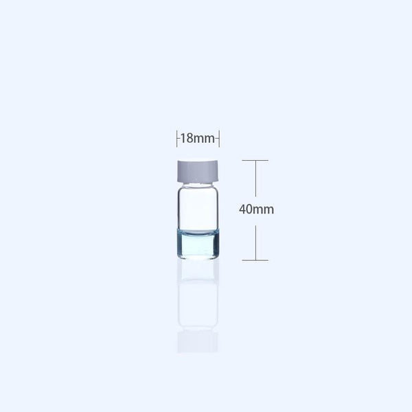 100 uds./paquete Viales para muestras con rosca, vidrio transparente, capacidad de 1 a 60 ml Laborxing