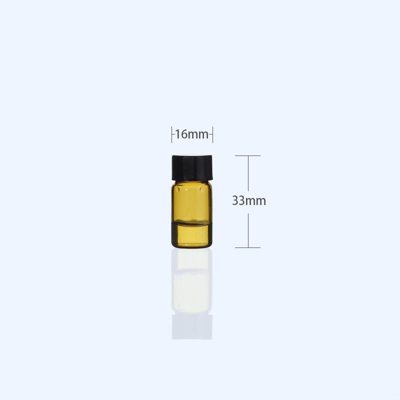 100 pcs/pack Sample vials with thread, Brown glass, capacity 1 to 60 ml