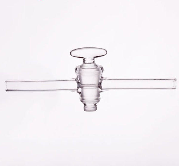 One-way tap with glass stopcock, hole diameter 2 to 8 mm Laborxing
