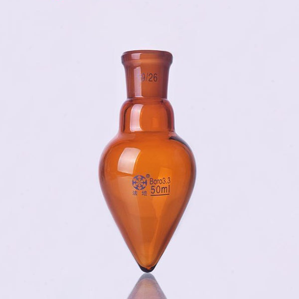Matraz en forma de pera, vidrio marrón, de 25 a 500 ml Laborxing