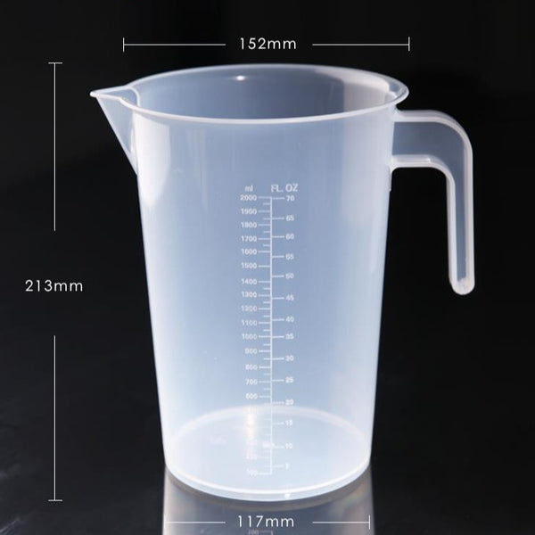 Plastic measuring beaker with handle, capacity 250 to 2.000 ml Laborxing