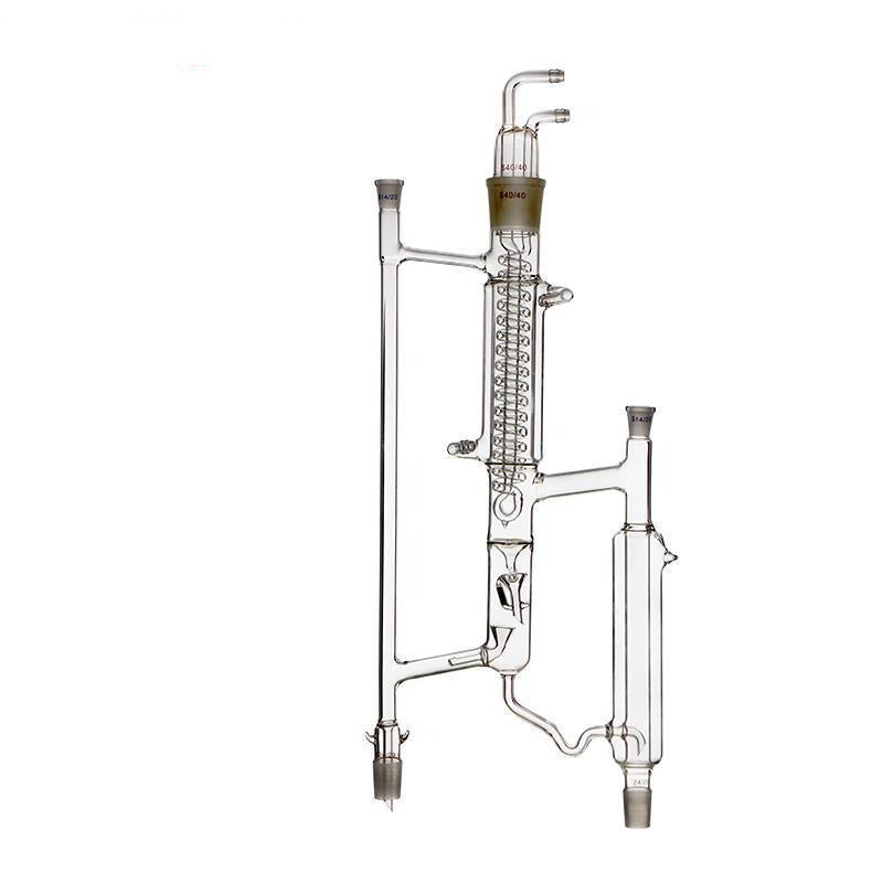 Variable reflux distillation head with Dimroth spiral