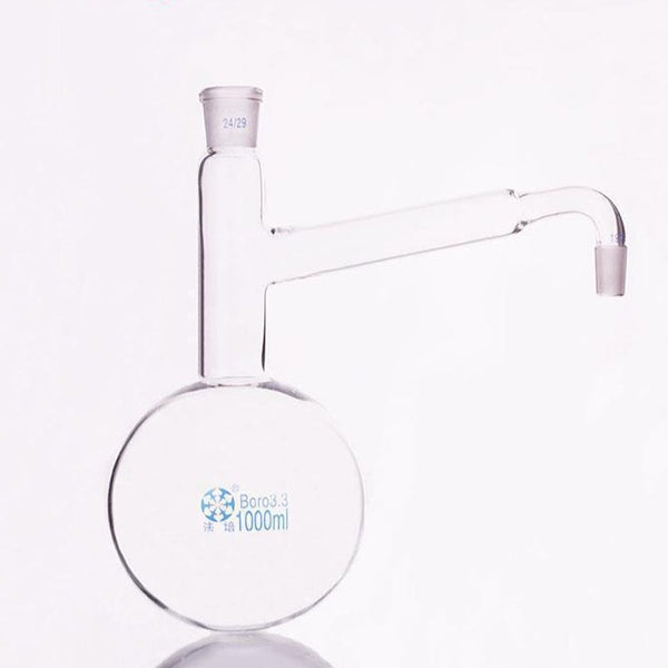 Matraz de destilación de fondo redondo con tubo lateral y junta, de 250 a 3.000 ml Laborxing
