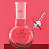 Schlenk round flask with joint and stopcock on side, capacity 50 to 1.000 ml Laborxing