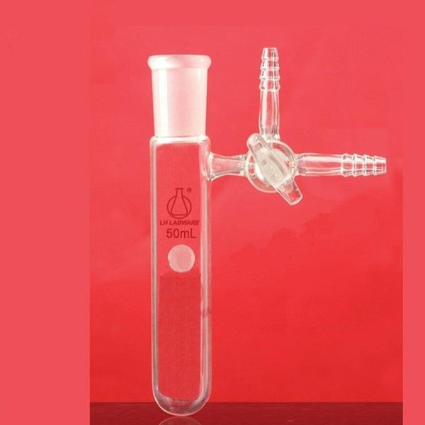 Tubo Schlenk con llave de paso de 2 vías en el lateral, capacidad de 25 a 350 ml Laborxing
