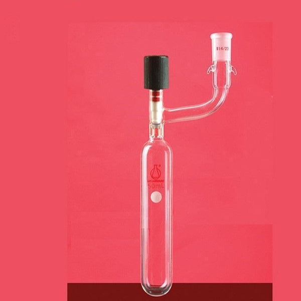 Tubo Schlenk con válvula de alto vacío y cuello lateral, capacidad de 10 a 250 ml Laborxing