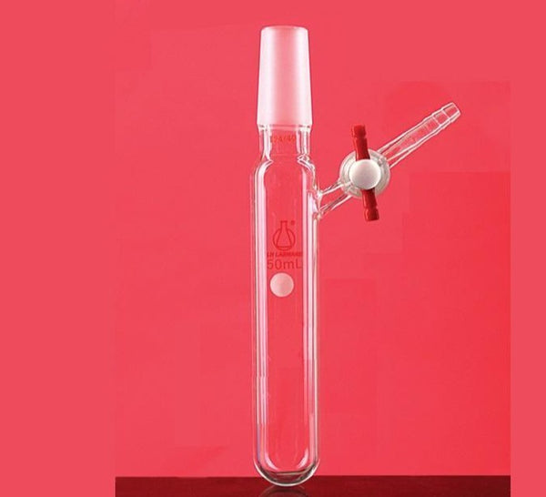 Tubo Schlenk con cono de unión y llave de paso lateral, capacidad de 10 a 250 ml Laborxing