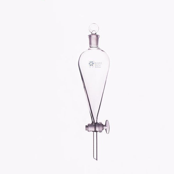 Imbuto separatore sec. a Squibb con rubinetto in vetro e tappo, capacità da 60 ml a 1.000 ml. Laborxing