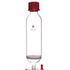 Recipiente de síntesis de péptidos en fase sólida con llave de paso de PTFE, capacidad de 10 a 250 ml Laborxing