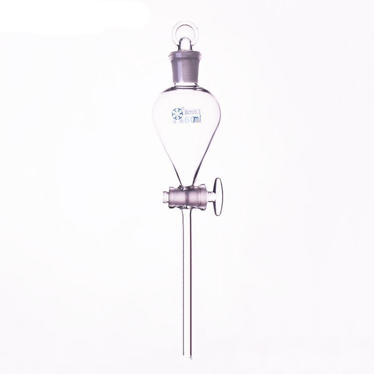 Spacing Funnel Cylindrical separating funnel with stopcock and stopper, graduated, 50 ...