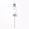 Embudo de decantación con grifo de vidrio y tapón de vidrio, capacidad de 125 ml a 1.000 ml. laborando