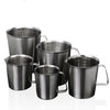 Vaso medidor de acero inoxidable con asa, capacidad de 500 a 2.000 ml Laborxing