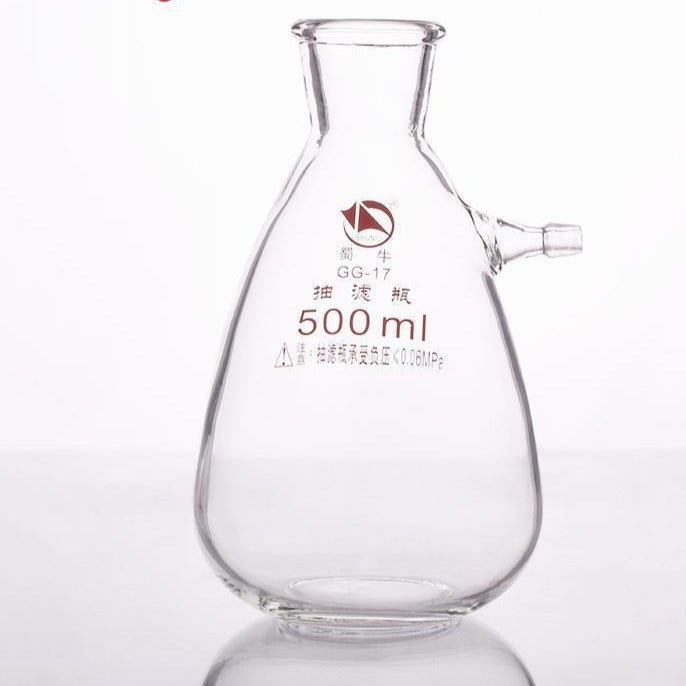 Suction bottle with glass olive, capacity 125 to 20.000 ml
