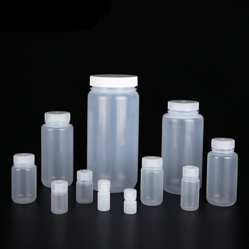 Wide mouth bottles with screw cap, Plastic PP, capacity 4 ml to 2.000 ml