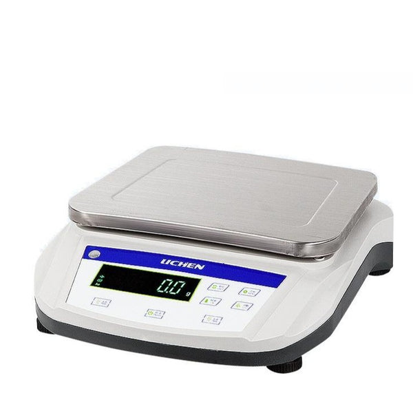 Balanza de mesa con plato de pesaje de acero inoxidable, rango de 6 a 30 KG, legibilidad 0.1 g Laborxing