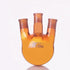 Three-necked round-bottom flask, bevelled side necks, brown glass, 100 ml to 500 ml Laborxing