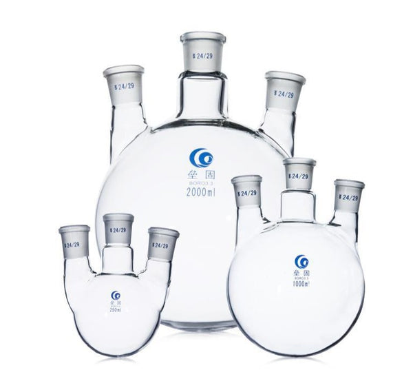 Three-necked round-bottom flask, parallel side necks,  50 ml to 20.000 ml Laborxing