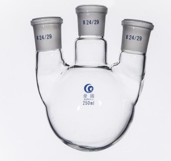 Three-necked round-bottom flask, parallel side necks,  50 ml to 20.000 ml Laborxing