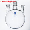 Balão de fundo redondo com três bocais, gargalos laterais paralelos, 50 ml a 20.000 ml Laborxing