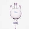 Matraz de fondo redondo de tres bocas con salida inferior y llave de paso de PTFE, capacidad de 250 a 5.000 ml Laborxing