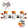 Triple chamber membrane reactor for microbial fuel cell (MFC), capacity 100 to 1.000 ml Laborxing