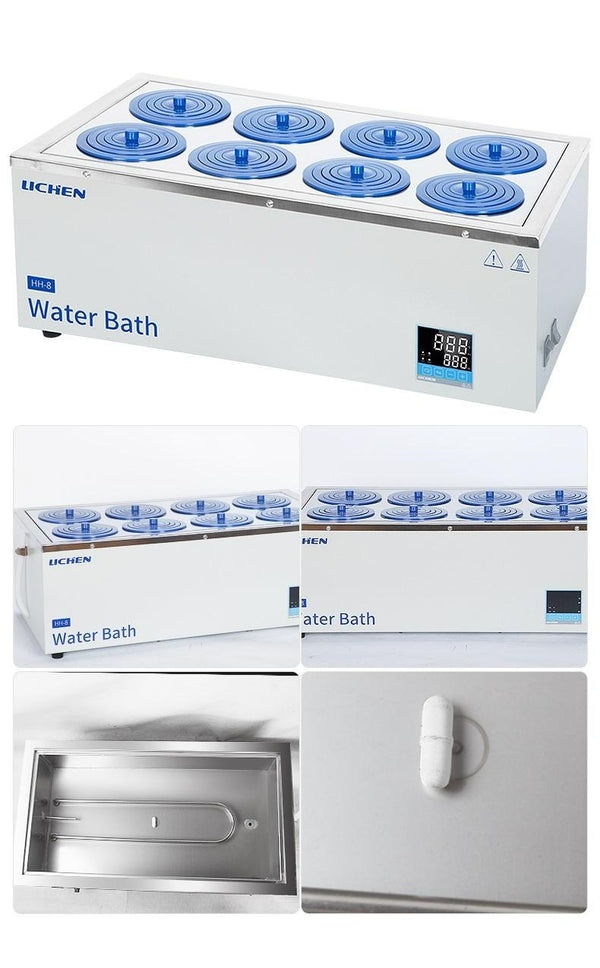 Water bath with concentric rings flat cover, openings 1 to 8 Laborxing