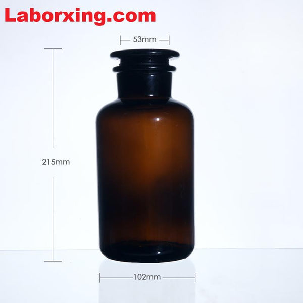 Weithalsflasche, Braunglas, ohne Graduierung, 30 ml bis 1.000 ml Laborxing