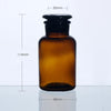 Flacone a bocca larga, vetro marrone, non graduato, da 30 ml a 1.000 ml Laborxing