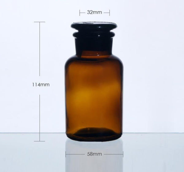 Wide mouth bottle, brown glass, ungraduated, 30 ml to 1.000 ml Laborxing