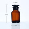 Wide mouth bottle, brown glass, ungraduated, 30 ml to 1.000 ml Laborxing