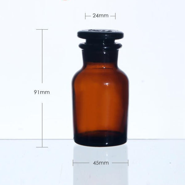 Flacone a bocca larga, vetro marrone, non graduato, da 30 ml a 1.000 ml Laborxing