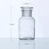 Frasco de boca ancha, vidrio transparente, sin graduar, de 30 ml a 1.000 ml Laborxing